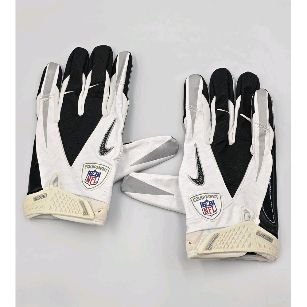 Nike Vapor Carbon Tight‎ End Gloves Size 4XL NFL EQUIPMENT White Black NEW